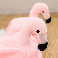 Load image into Gallery viewer, Winter lovely Home Slippers Chausson Shoes Women Flamingo slippers pantuflas unicornio pantoufle femme Warm Cotton Shoes hy24