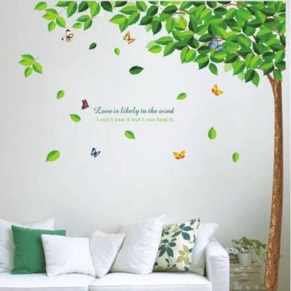 Seeosee Large Green Leaves Tree Wallpaper